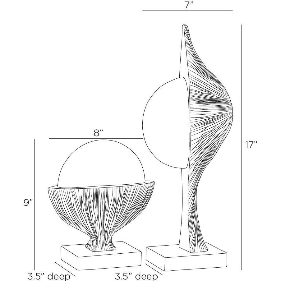 Flojo 17 X 6.75 inch Sculptures, Set of 2