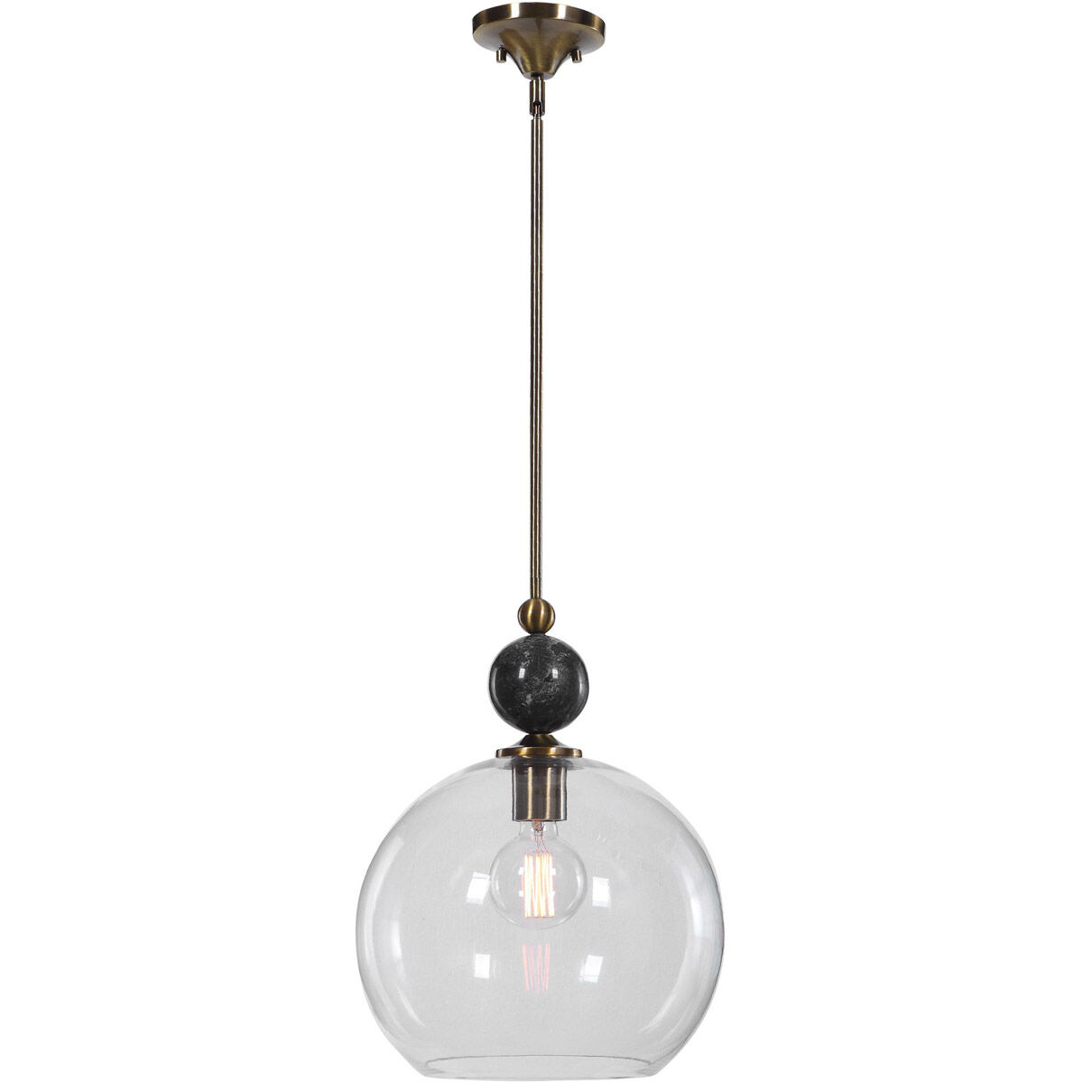 Mendota 1 Light 14 inch Oxidized Aged Brass Pendant Ceiling Light