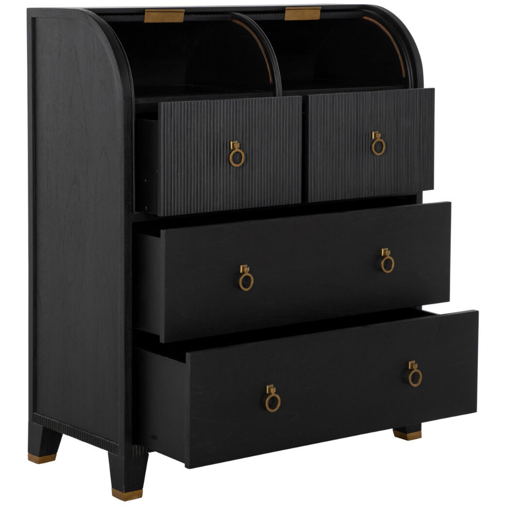 Maison Brushed Black / Stained Gold Chest