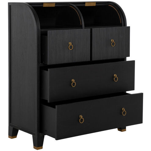 Maison Brushed Black / Stained Gold Chest