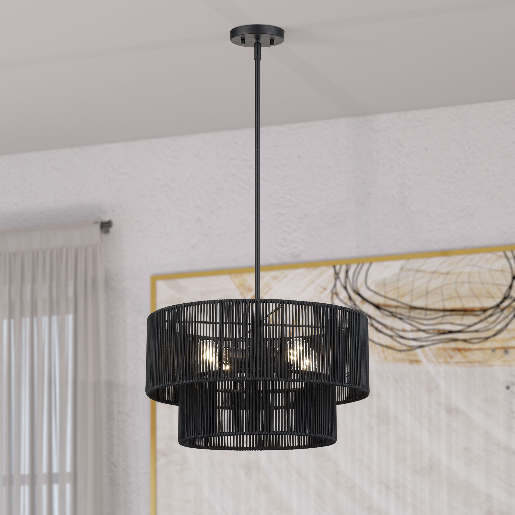 Acordia 4 Light 20 inch Black Pendant Chandelier Ceiling Light