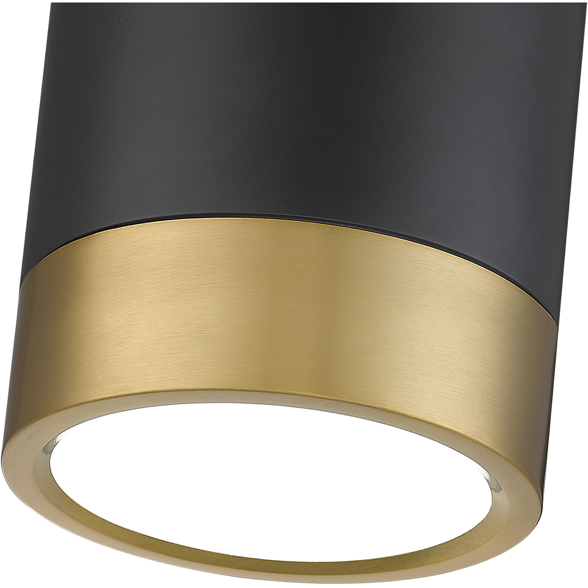 Algar LED 6 inch Matte Black and Modern Gold Flush Mount Ceiling Light