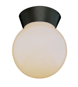Pershing 1 Light 6 inch Black Outdoor Flushmount Lantern