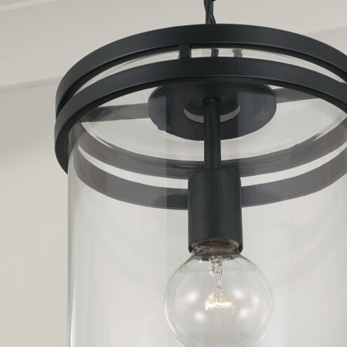 Fuller 1 Light 9.25 inch Matte Black Pendant Ceiling Light