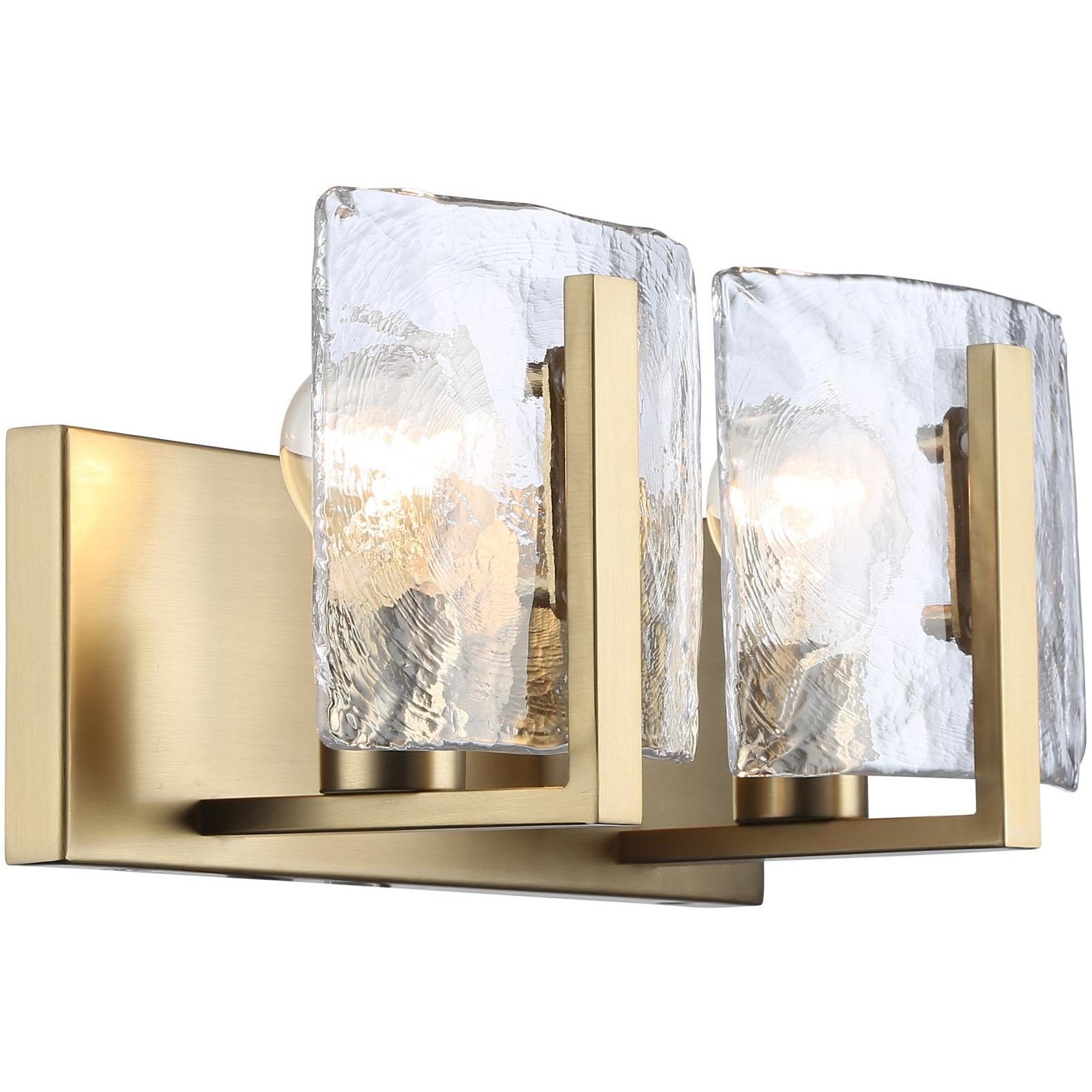 Aenon Vanity Wall Light in Brushed Champagne Brass