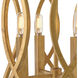 Leona 4 Light 14 inch Distressed Brass Pendant Ceiling Light