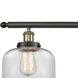Ballston Large Bell 4 Light 48 inch Black Antique Brass Island Light Ceiling Light in Clear Glass