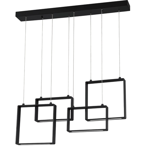Quadron LED 36 inch Black Pendant Ceiling Light