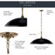 Delarosa 1 Light Black Pendant Ceiling Light