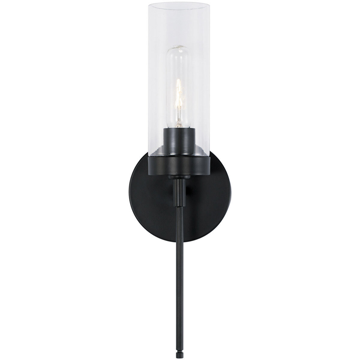Elijah 1 Light 5 inch Matte Black Sconce Wall Light