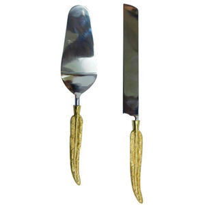 Enchanted Silver and Gold Cake Serverware, Set of 2