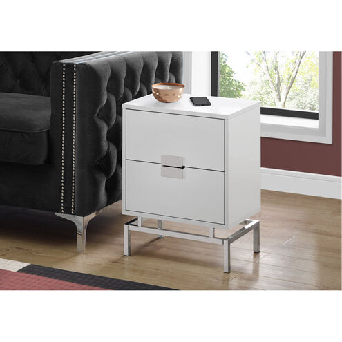 Seneca 24 X 18 inch White Accent End Table or Night Stand