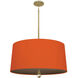 Williamsburg Custis 3 Light 15 inch Modern Brass Pendant Ceiling Light in William Of Orange With Revolutionary Storm
