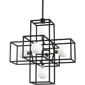 Plaza LED 17.5 inch Carbon and Havana Gold Pendant Ceiling Light
