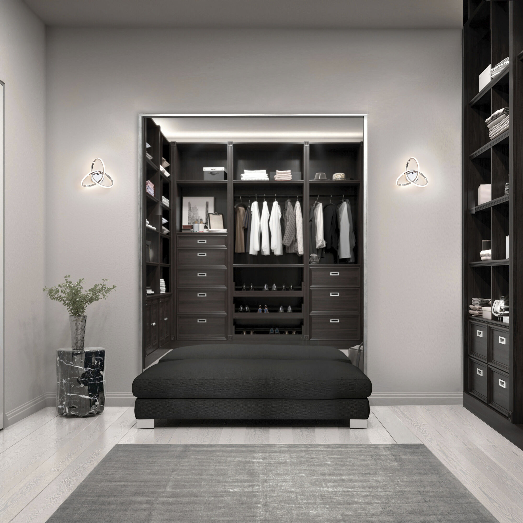 Vornado Wall Sconce Wall Light in Chrome, dweLED