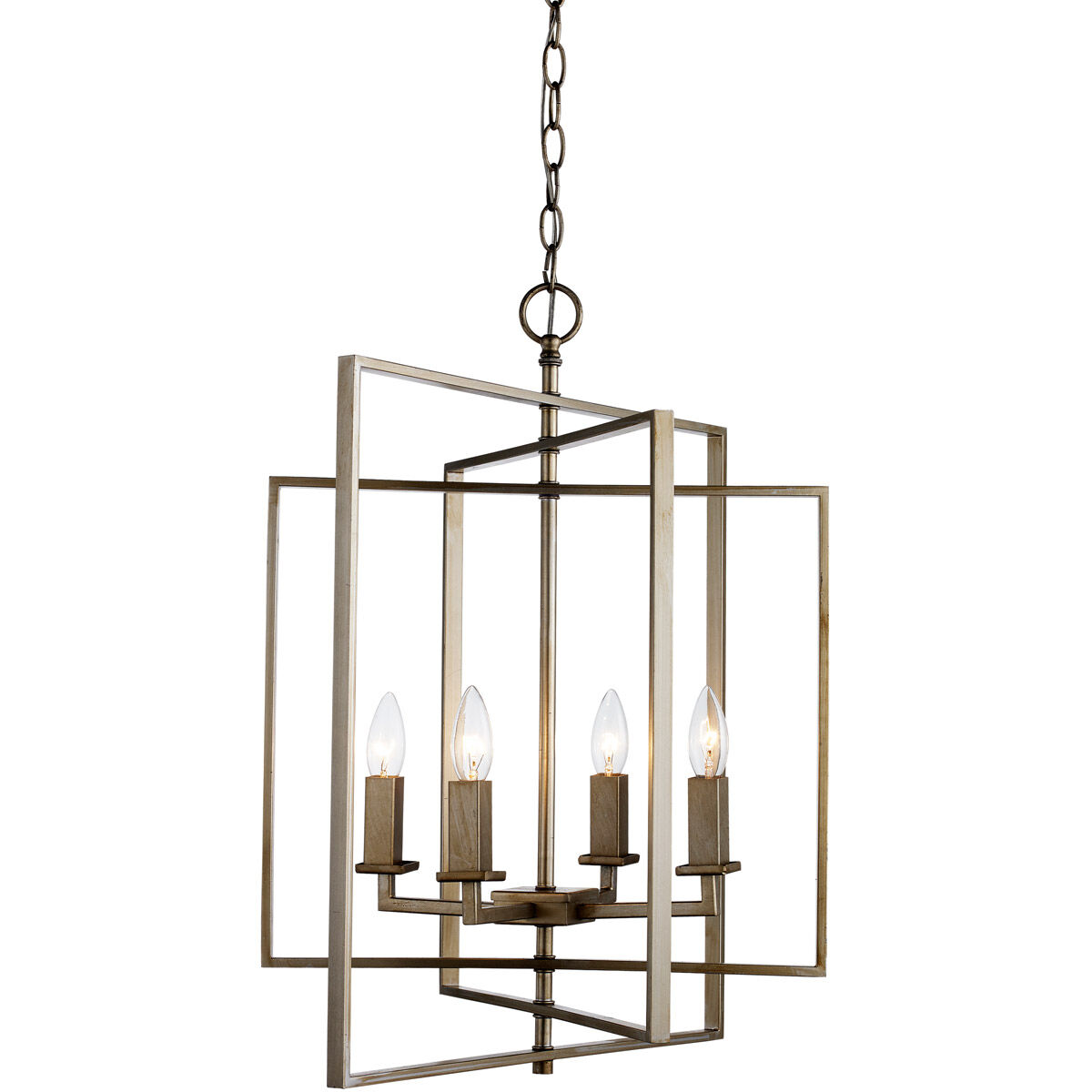 El Capitan 4 Light 20 inch Antique Silver Leaf Pendant Ceiling Light