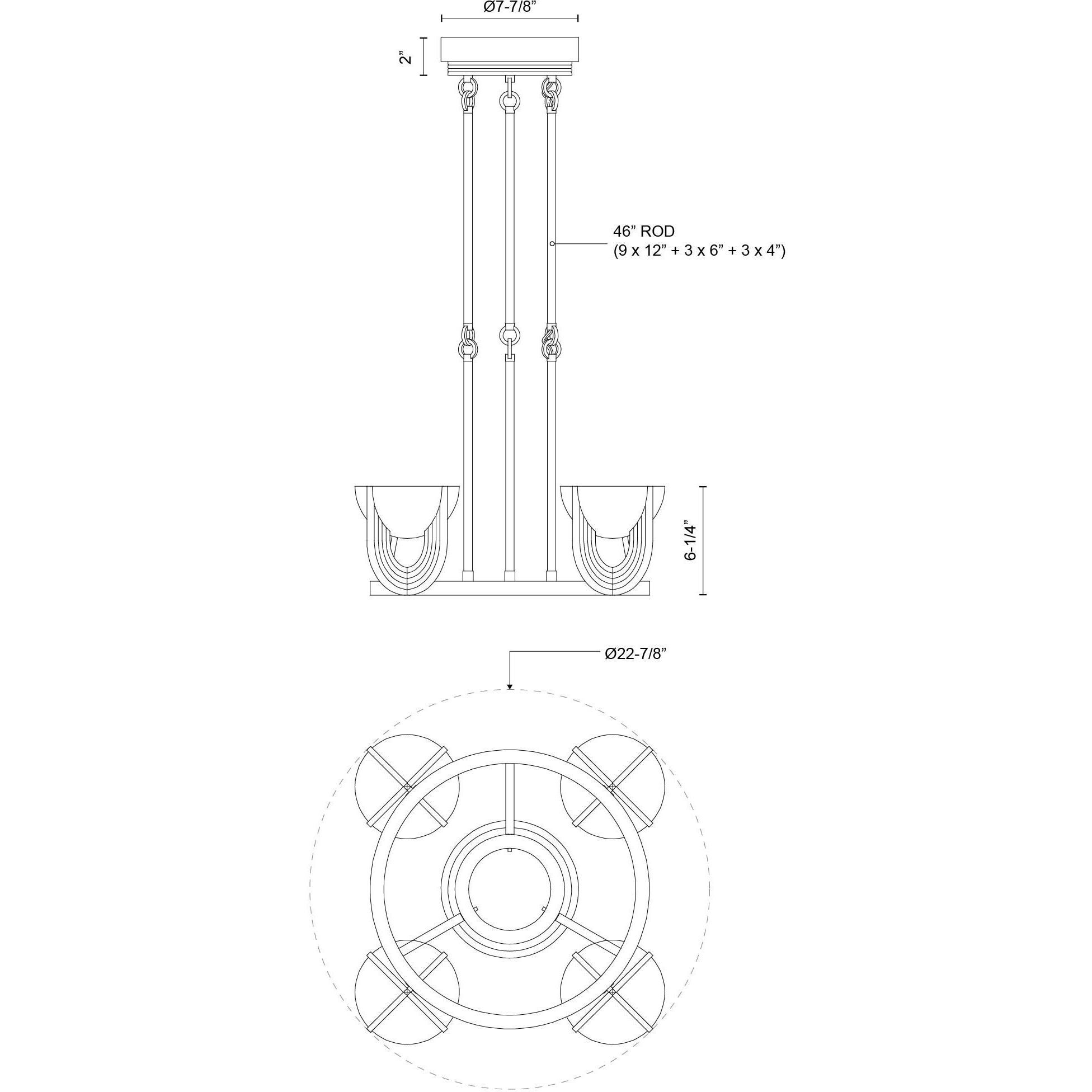 Colette LED 22.88 inch Vintage Brass Chandelier Ceiling Light