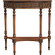 Danelle Demilune Console Table in Medium Brown