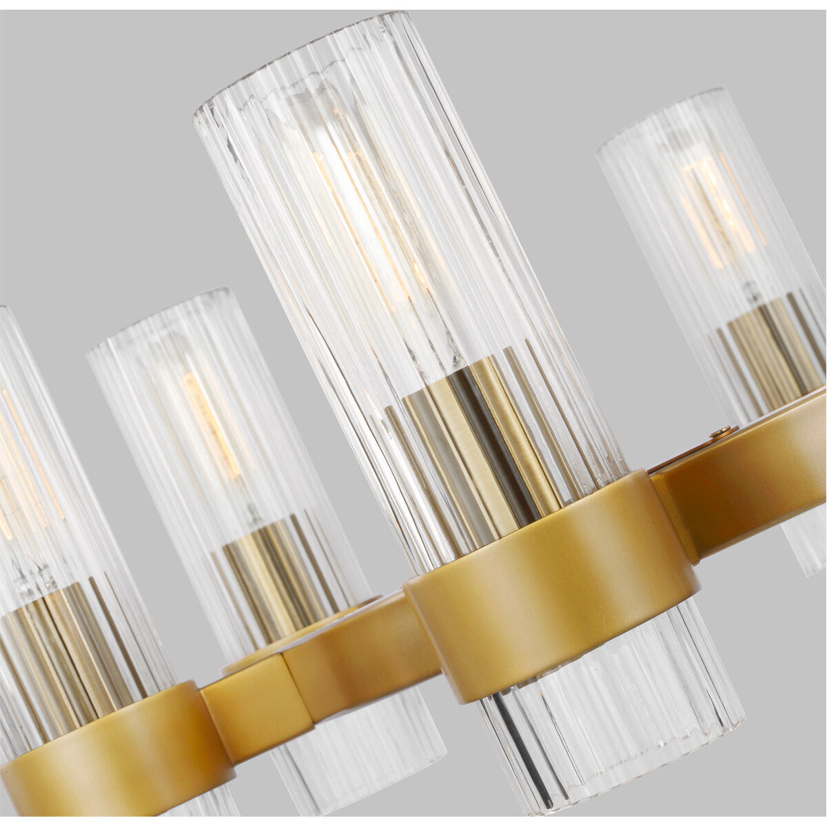 C&M by Chapman & Myers Geneva 8 Light 33 inch Burnished Brass Chandelier Ceiling Light