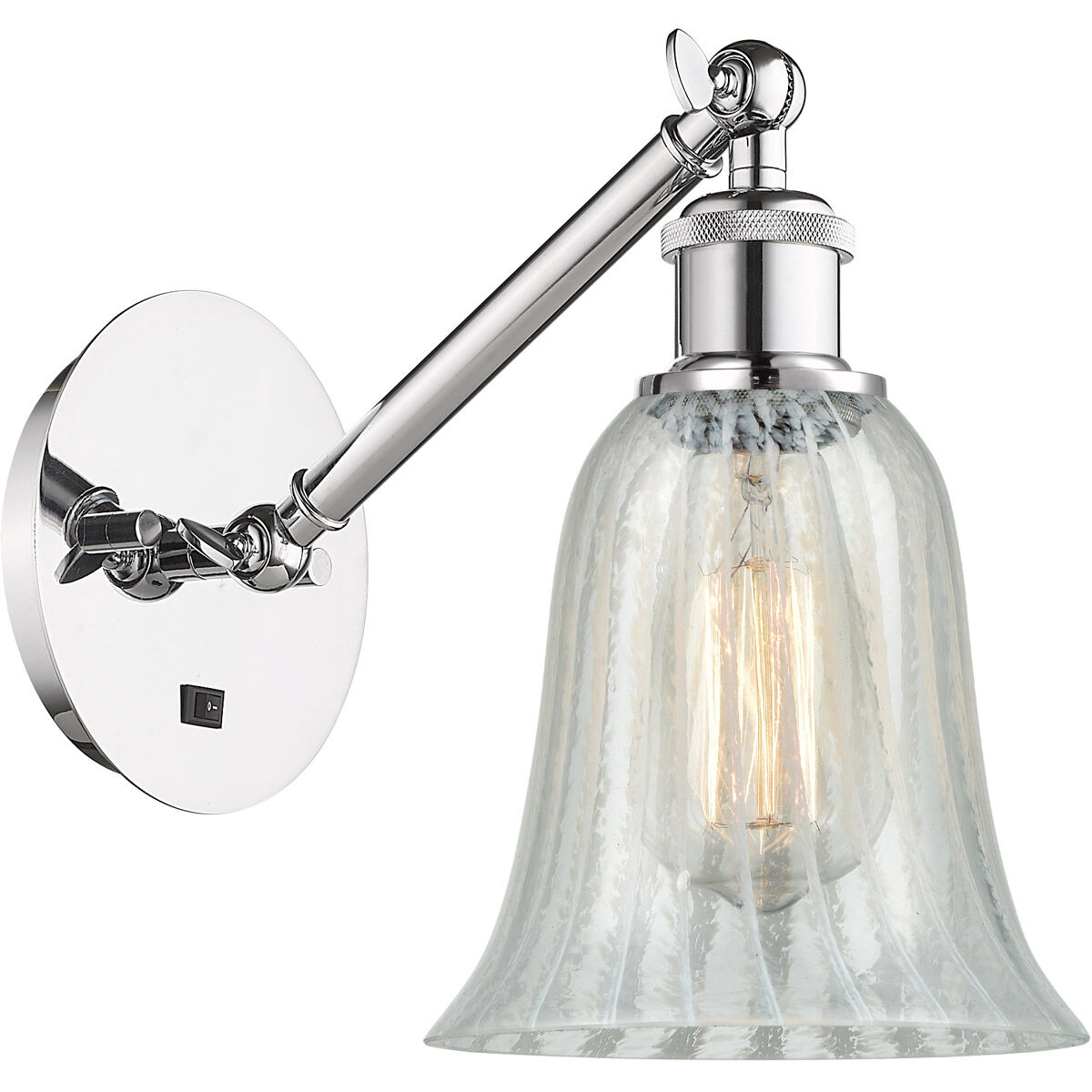 Ballston Hanover LED 6.25 inch Polished Chrome Sconce Wall Light in Mouchette Glass