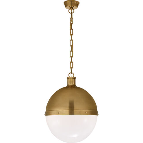 Thomas O'Brien Hicks 2 Light 16 inch Hand-Rubbed Antique Brass Pendant Ceiling Light, Extra Large