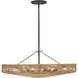 Ophelia 30 inch Black Indoor Foyer Pendant Ceiling Light in Natural