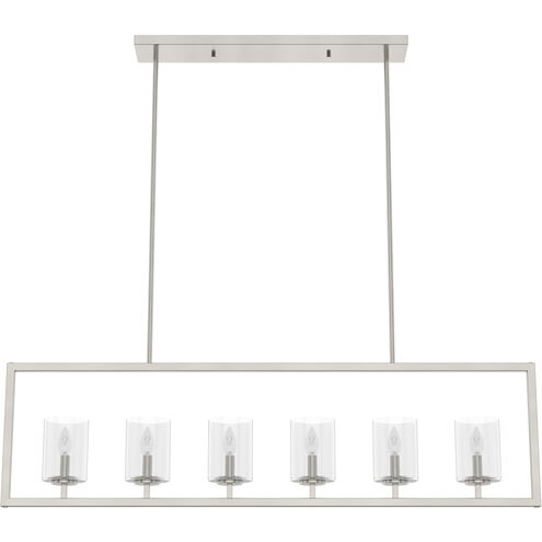 Kerrison 6 Light 48 inch Brushed Nickel Linear Chandelier Ceiling Light