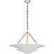AERIN Mollino LED 25 inch Polished Nickel Tiered Chandelier Ceiling Light, Medium