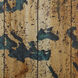 Cameron Multi - Blue and Natural Wood Brown Wall Art