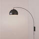 Half Dome 1 Light 5 inch Black Nickel Wall Mounted Arc Lamp Wall Light in Black Nickel Steel