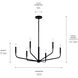 Madden 6 Light Black Chandelier Ceiling Light, 1 Tier Medium