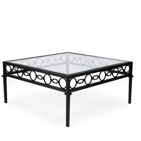 Southport Iron Outdoor Coffee Table in Black