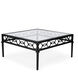 Southport Iron Outdoor Coffee Table in Black
