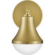 Haddie LED 7.25 inch Lacquered Brass Bath Light Wall Light