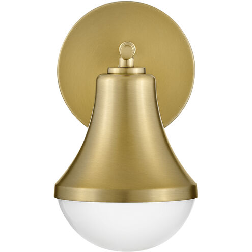 Haddie LED 7.25 inch Lacquered Brass Bath Light Wall Light