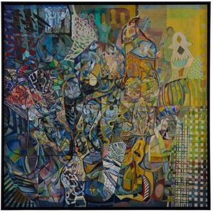 Jinyi's Breaking Boundaries 52.5 X 52.5 inch Oils And Original Art