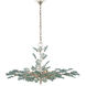 Baobab 8 Light 36 inch Contemporary Silver Leaf and Contemporary Silver Chandelier Ceiling Light, Medium