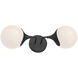 Alora Mood Nouveau 2 Light 6 inch Matte Black Bath Vanity Light Wall Light