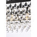 Nordic 6 Light 32 inch Black Linear Pendant Ceiling Light
