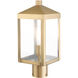 Nyack 1 Light 15.25 inch Antique Brass Outdoor Post Top Lantern