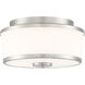 Hagen 2 Light 13 inch Satin Nickel Flush Mount Ceiling Light