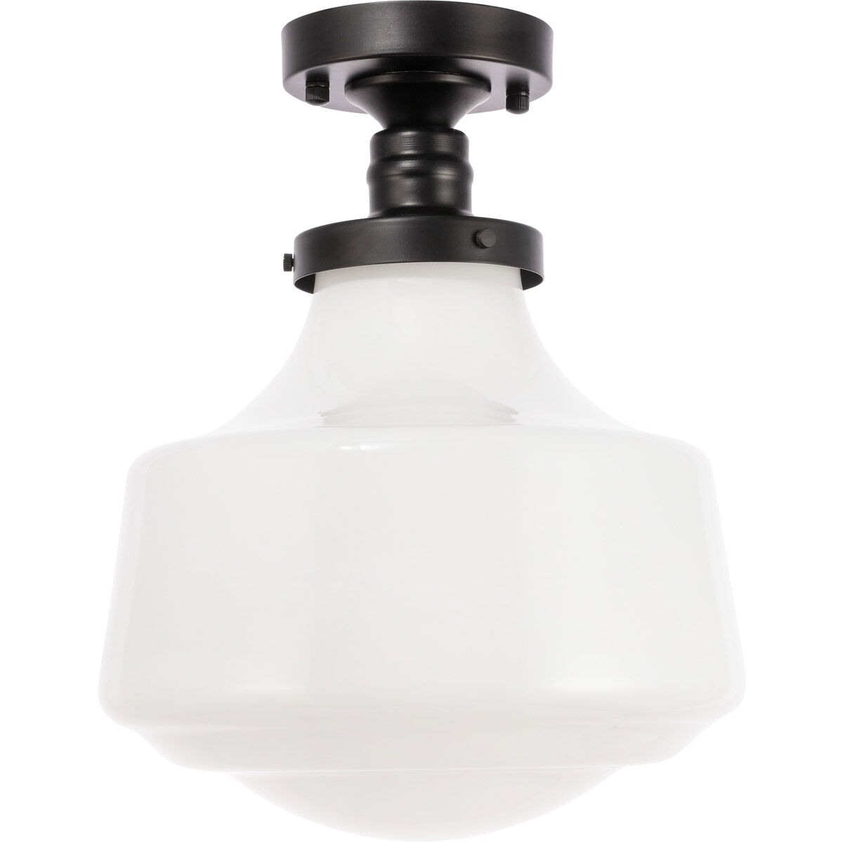 Lyle 1 Light 11 inch Black Flush Mount Ceiling Light