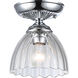 Audra 1 Light 6.88 inch Chrome Semi-Flush Mount Ceiling Light