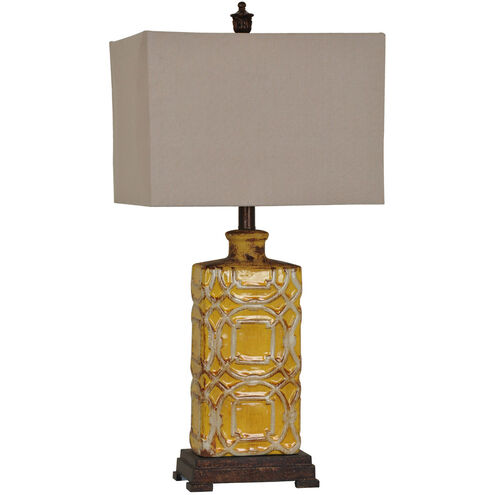 Chatham 29 inch 150 watt Antique Yellow Table Lamp Portable Light