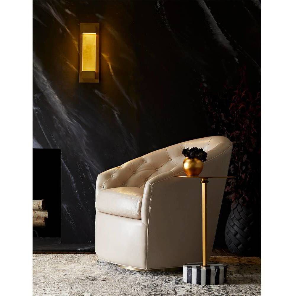 Charlie LED 6 inch Antique Brass Sconce Wall Light, Essential Lighting