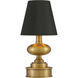 Galavant 12 inch 3 watt Polished Antique Brass Cordless Table Lamp Portable Light