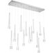 Quill LED 9.5 inch Chrome Multi-Light Pendant Ceiling Light, dweLED