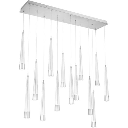Quill LED 9.5 inch Chrome Multi-Light Pendant Ceiling Light, dweLED