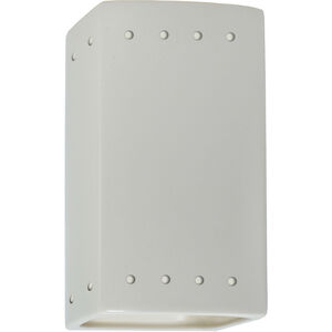 Ambiance Rectangle LED 5.25 inch Matte White Wall Sconce Wall Light, Small