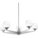 Double Bubble 5 Light 22.25 inch Satin Nickel Chandelier Ceiling Light